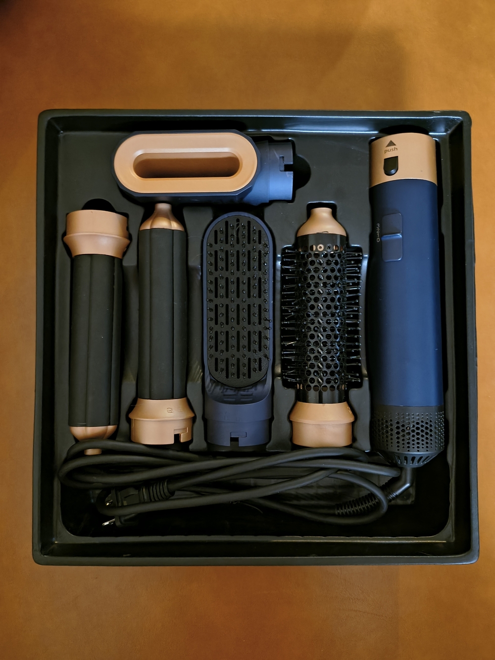 Men's & Women's Blue and Rose Gold Multi-Styler Hair Kit